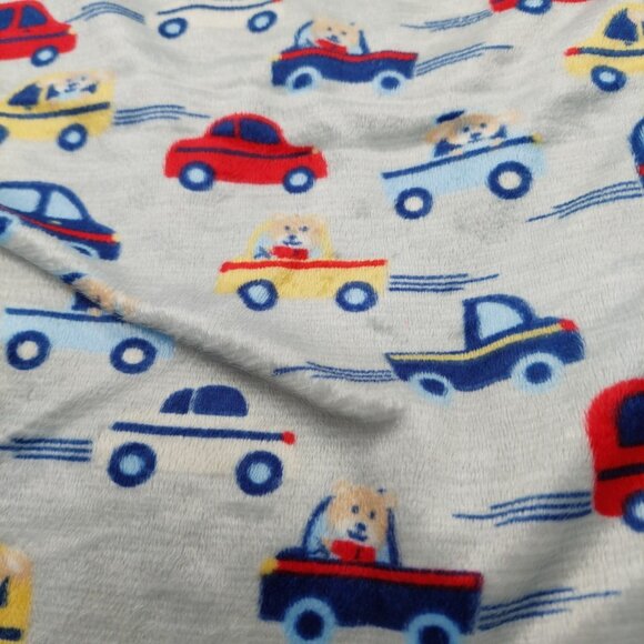 Kidgets Car Vehicle Baby Blanket Gray Navy Blue Sherpa Automobiles 30x36 - Picture 3 of 6